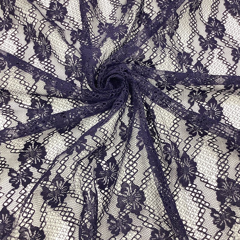 Lace Fabric Dress Black Nylon for Women's Wear Wholesale Supplier 19